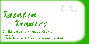 katalin kranicz business card